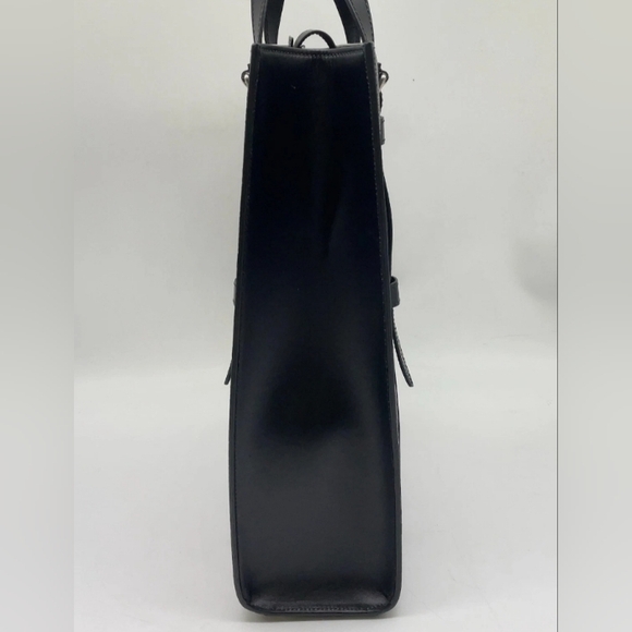 SALE! Authentic Gucci GG Black Embossed Leather Briefcase Tote W Dust Bag UNISEX - Picture 12 of 15